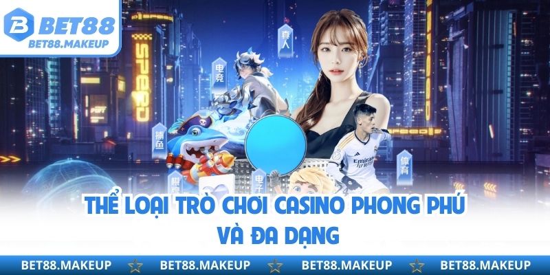 Thể loại trò chơi casino phong phú và đa dạng